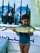 8 year old, Kiani from Boynton Beach caught this delicious mahi.