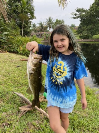 Biggest Large mouth she ever caught.