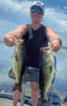 Angela Winters with a pair of “Good-Ones” from Lake Okeechobee