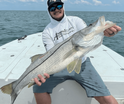 Alex Funke caught this huge Snook in Crystal River along with 3 others