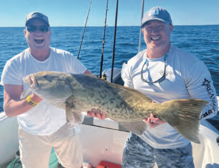 John Miller and Will Harrison with a 40 lb. plus Gag Grouper caught aboard “No Shot” out of Ponce Inlet