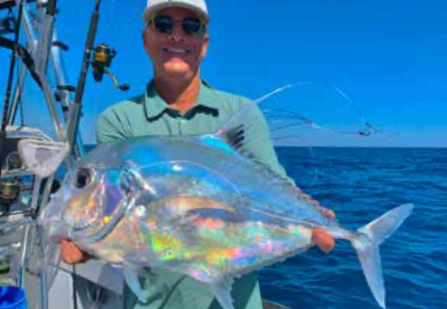 Beautiful African Pompano caught fishing aboard Fired-Up Charters