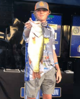 Ben Bracket from Seminole Jr. Anglers at the High School BASS Nation event on Harris Chain, 7.6 lb Big Bass of the Day!