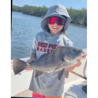 Gavin Nowak with a 23” Black Drum from NSB backwater