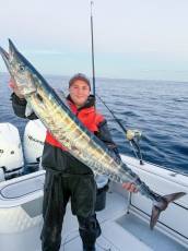Yuriy Ilczyszyn, 15yo, from Cape Coral landed a 45lb wahoo out of Lighthouse Point in the Atlantic Ocean.
