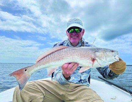 30” Red on 8 lb braid and a gold spoon for Earl Horecky near Useppa Island.