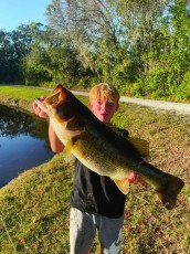 Jacob Salvant caught his 1st bass on his 1st Cast. Congratulations!!