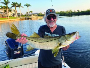 Stephen McElroy caught this 32” snook in the canals of Cape Coral.