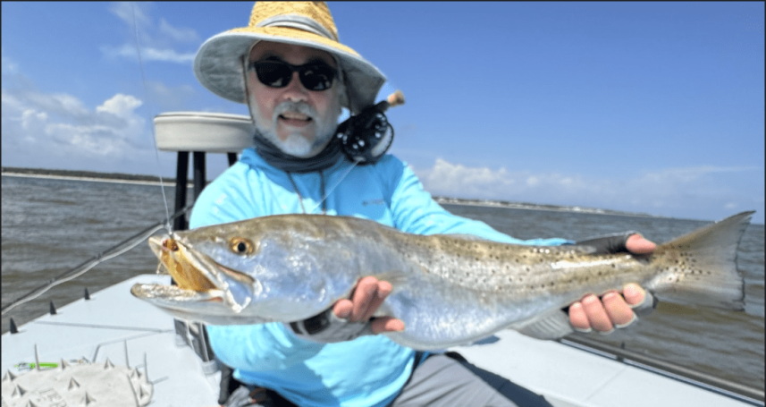 Speckle Trout on a homemade Fly