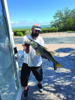 Jose Rodriguez w/ a nice snook caught in Long Boat Key, FL
