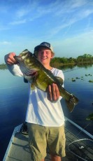 Matthew Fritsche showing off this nice largemouth bass.