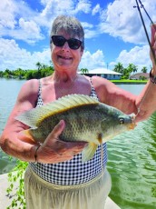 Crystal nabbed this tilapia with a doughball!