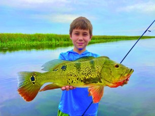 9yo Hank down in the Everglades catching peacock bass on artificial lures.