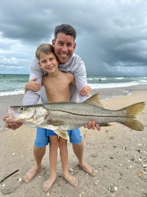 First Cast 32" Slot Snook for 7 year old Sully