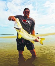 Q with a nice snook while out w/ Capt. Warn in Chokoloskee, FL.