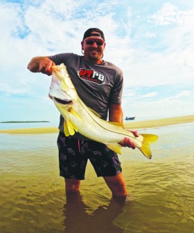 Q with a nice snook while out w/ Capt. Warn in Chokoloskee, FL.