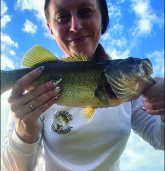 Jenna Kio North Fort Myers caught a bass.