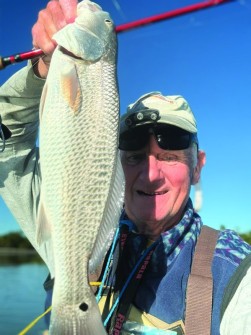 Redfish going in Estero Bay on paddletail baits, George Peters Bonita Springs.