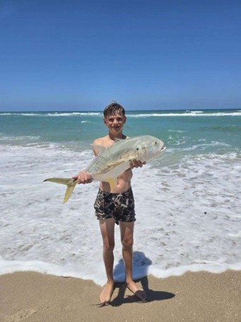 Jack caught right off the beach