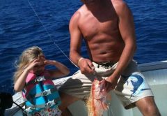 Photo aboard the Carolina Gentleman in Bimini.