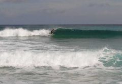 Photo of Nathan Lowdermilk with a nice Eleutheran left.