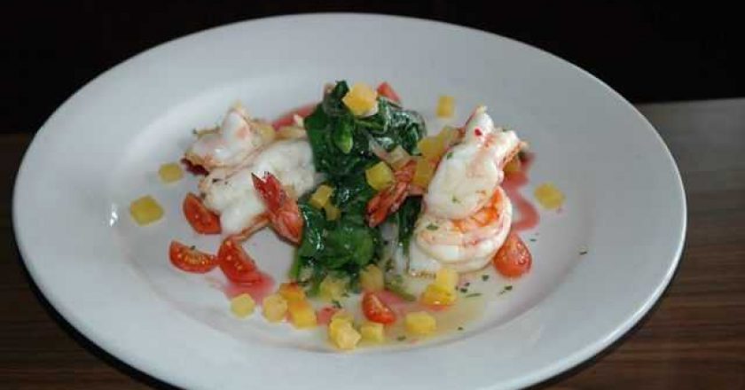 Grilled Shrimp with Roasted Beet Vinaigrette photo
