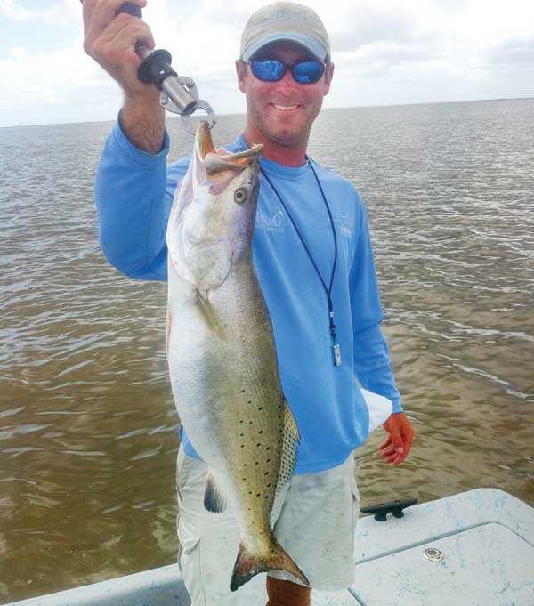 Calcasieu Lake Carolina rigging for speckled trout