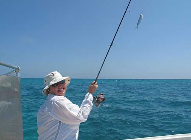 Hand line fishing in the Abacos 