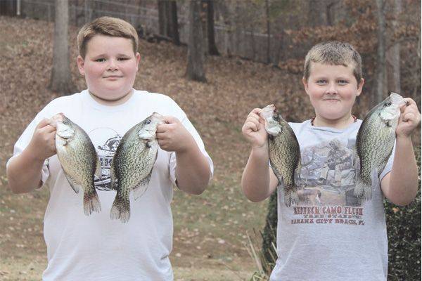 Connor Tompkins and Jonathan Moon with some nice crappie