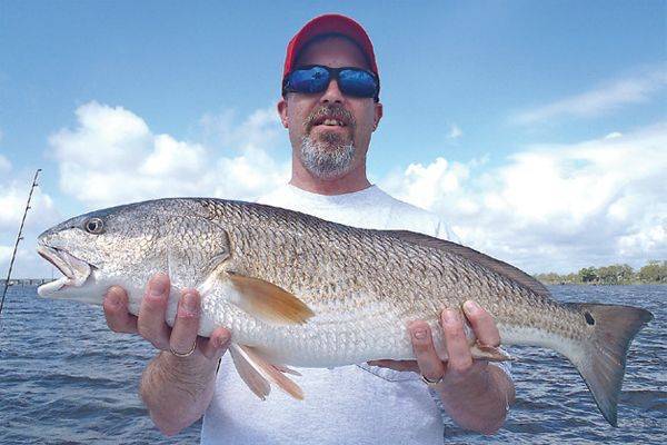 Matt Good with a nice redfish caught last February in the Back Bay of Biloxi