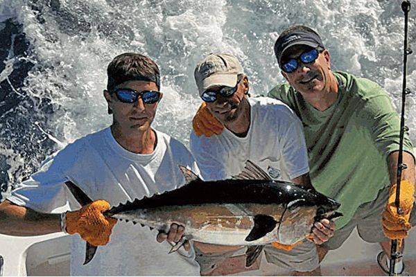 Blackfin tuna are a favorite catch for deepwater fisherman trolling during March.