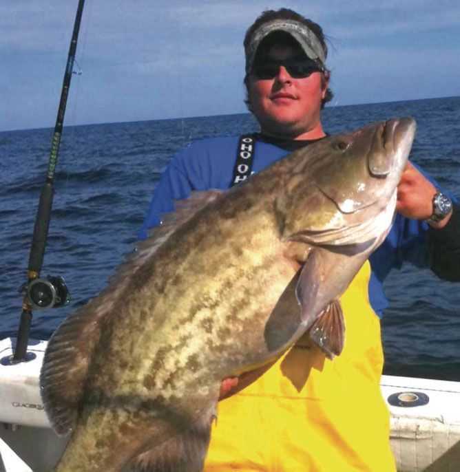 Billy McFadden is pictured with a huge 42-pound gag grouper caught while fishing aboard the Amelia Island charter fishing boat “Wahoo.”