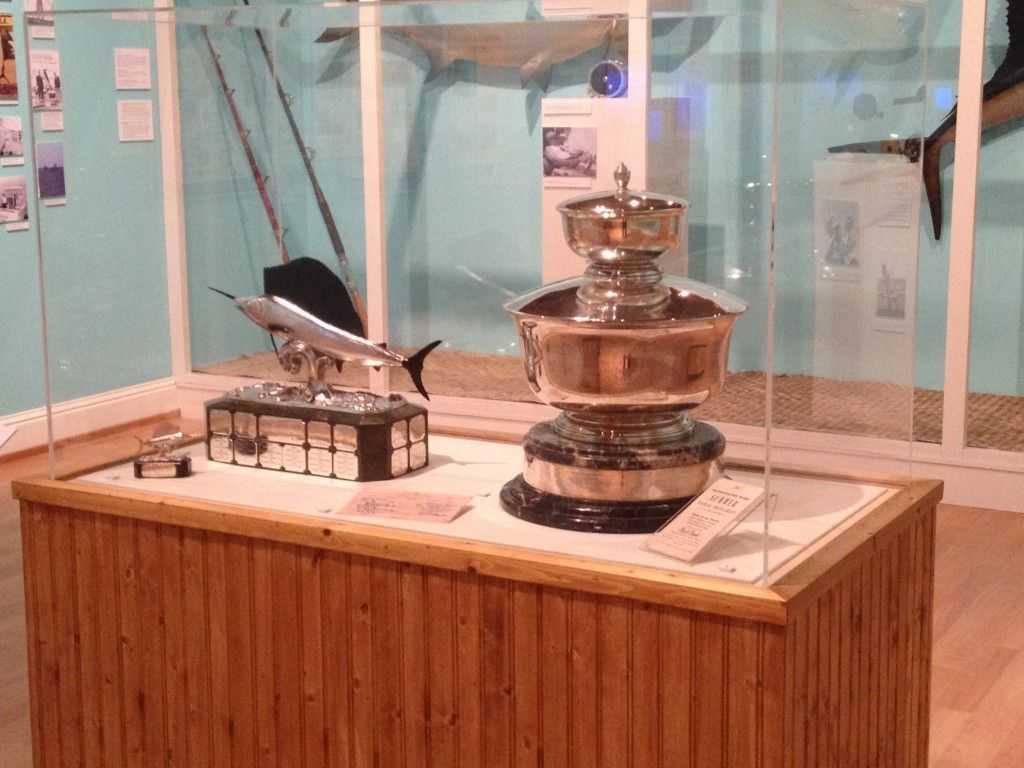 Rea Trophy & miniature on display at museum