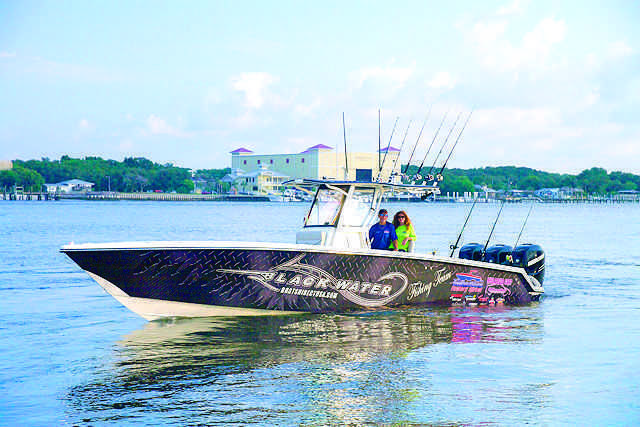 Fresh bait and chum are key to Clayton Kirby’s tactics that have placed his name on the top of the SKA professional kingfish tournament trail. The livewells on his 36-foot Blackwater are invaluable.