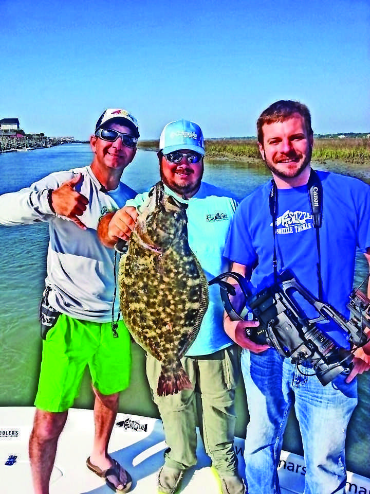 The crew stoked on their keeper Flounder!