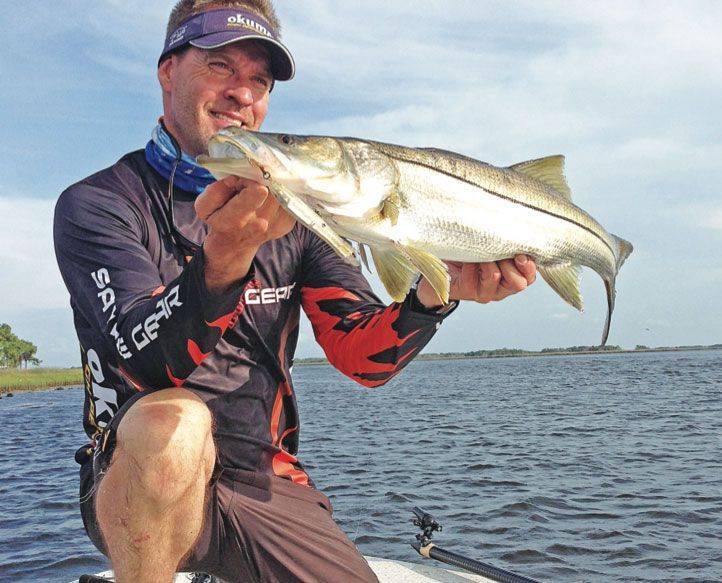 Mads with Snook caught on top water bait- Savage gear’s “Mantic Prey”