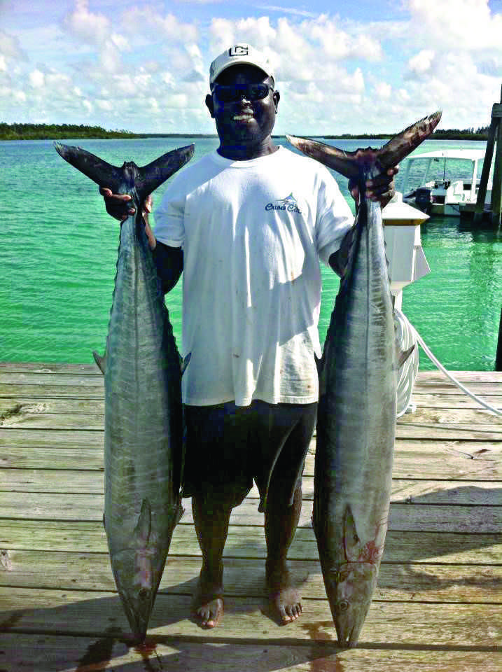 Craig Cephas with two stud wahoo