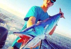 Kai Owen with a wahoo