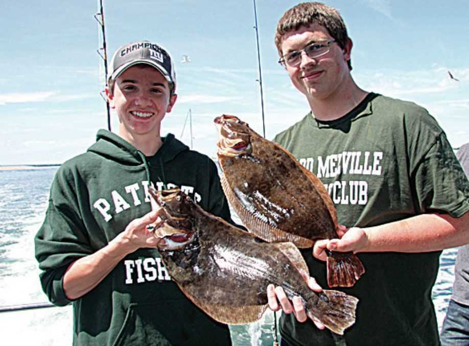 Fluke Ward Melville -19-590 and Porgy -Ward Melville: Members of the Ward Melville High School Fishing Club enjoyed a fun mix of fluke and porgies aboard the open boat Celtic Quest last summer.