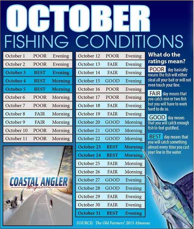 bestdaystofishoct2015 Coastal Angler & The Angler Magazine