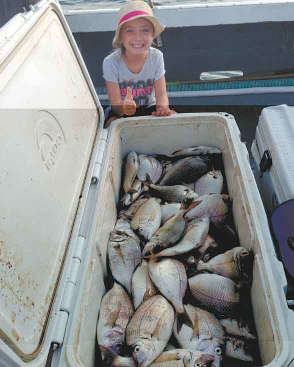 The fall porgy bite can be ferocious so bring along a big cooler and plenty of ice. Photo courtesy of Capt. James Joseph, II, Huntington, NY