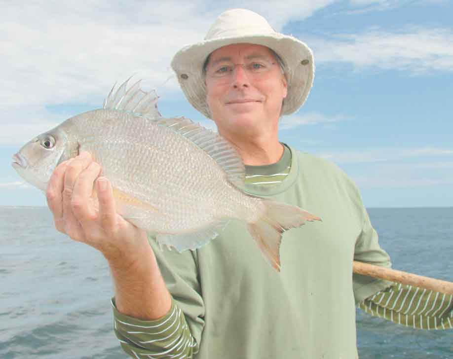 Fall porgies come big on Long Island’s South Shore reefs. This slab fell to a lucky angler aboard the Shinnecock Star.