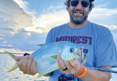 Sight fishing pompano on the flats is so mcuh fun! Dan was a casting guru and these pompano couldn’t resist that D.O.A. shrimp!