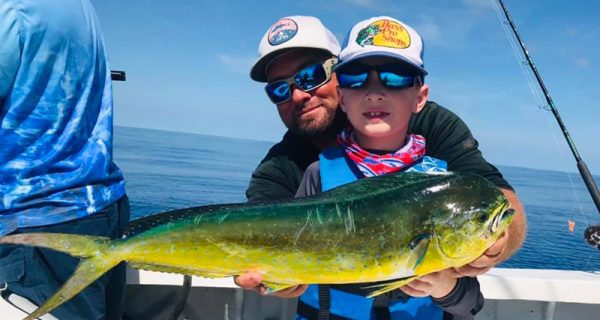 This young guy caught his first mahi ever on the Fire Fight with Capt Joe.