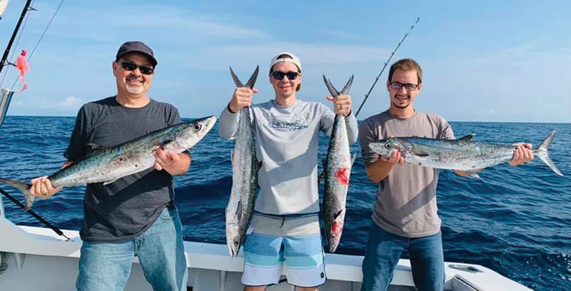 This amazing group of guys caught their limit on king mackerels fishing with Capt. Joe aboard the Fire Fight.