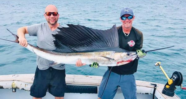 Mike Watkins, Capt. Morgan and crew on the Fired Up had a great day catching their limit on kings, two jacks, a sandbar, hammerhead and this beauty. Sail on, Mike!
