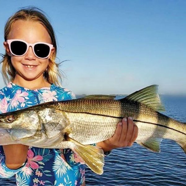 Camille Caravello caught herself this sweet snook from the beach.