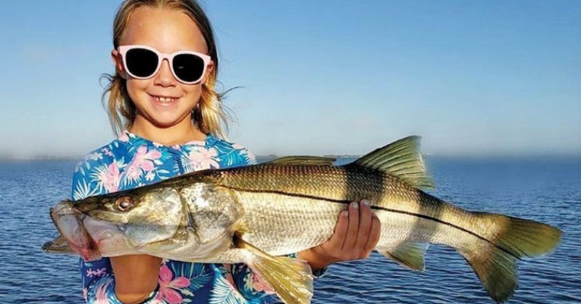 Camille Caravello caught herself this sweet snook from the beach.