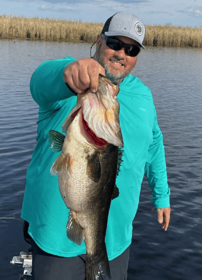 David Stanton with a nice 8 lb. St. Johns River bass.