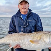 Gene Downing reeled in this monster 40-inch redfish from the Indian River Lagoon.